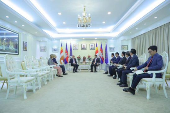 ឯកឧត្តម សាយ សំអាល់ រដ្ឋមន្ត្រីក្រសួងបរិស្ថានបានទទួលជួបពិភាក្សាការងារជាមួយឯកឧត្តម Bjorn Haggmark ឯកអគ្គរាជទូតស៊ុយអែតប្រចាំកម្ពុជា