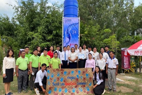 ពិធីសម្ភោធ ប្រគល់ និងដាក់ឱ្យប្រើប្រាស់នូវប៉ម និងធុងទឹកចម្រោះទឹកស្អាតនៅវិទ្យាល័យក្រុងព្រះសីហនុ