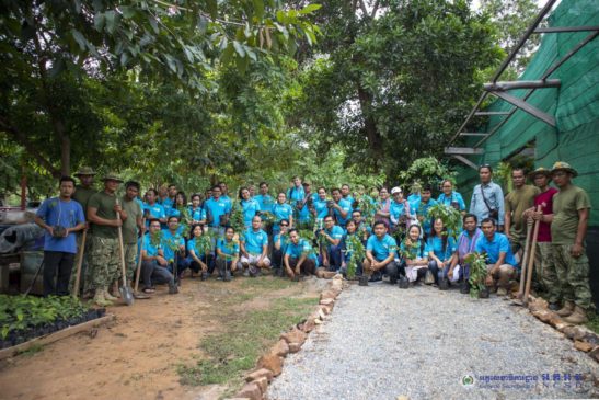 ដាំកូនឈើប្រភេទឈើប្រណិតនៅមជ្ឈមណ្ឌលស្រាវជ្រាវ និងអភិរក្សកេសរកូល សុខ អាន ភ្នំគូលែន