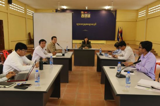 លោកជំទាវ ចាន់ សុម៉ាលី អនុរដ្ឋលេខាធិការក្រសួងបរិស្ថាន បានដឹកនាំក្រុមការងារនៃអគ្គលេខាធិការដ្ឋាន ក.ជ.អ.ច. ជួបពិភាក្សាជាមួយ តំណាងរដ្ឋបាលខេត្តសៀមរាប មន្ទីរបរិស្ថាន រដ្ឋបាលស្រុកបន្ទាយស្រី