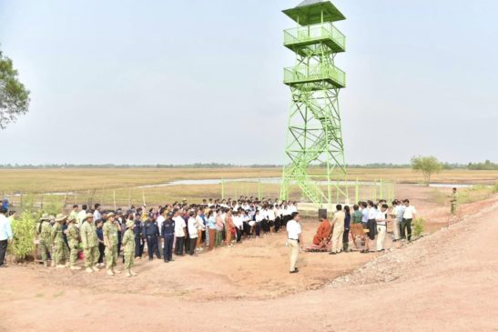 ពិធីសម្ពោធប៉ម សម្រាប់បម្រើឱ្យវិស័យទេសចរណ៍ធម្មជាតិផ្សារភ្ជាប់ទឹកដី និងការសិក្សាស្រាវជ្រាវពីប្រភេទសត្វស្លាបនានា នៅក្នុងតំបន់ការពារទេសភាពបឹងអន្លង់ព្រីង ស្ថិតក្នុងស្រុកកំពង់ត្រាច ខេត្តកំពត