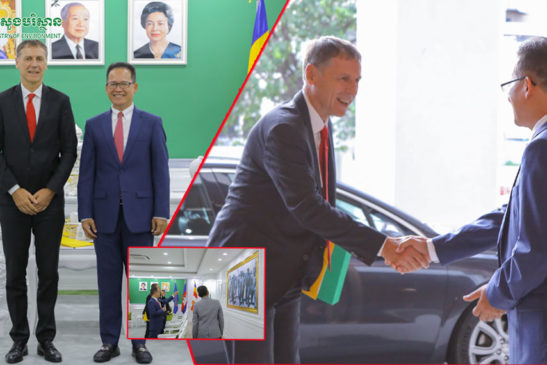 ឯកឧត្តមរដ្ឋមន្ត្រីក្រសួងបរិស្ថាន អនុញ្ញាតឱ្យឯកឧត្តមឯកអគ្គរដ្ឋទូតនៃសាធារណៈរដ្ឋបារាំងចូលជួបសម្តែងការគួរសម និងពិភាក្សាការងារនៅទីស្តីការក្រសួង